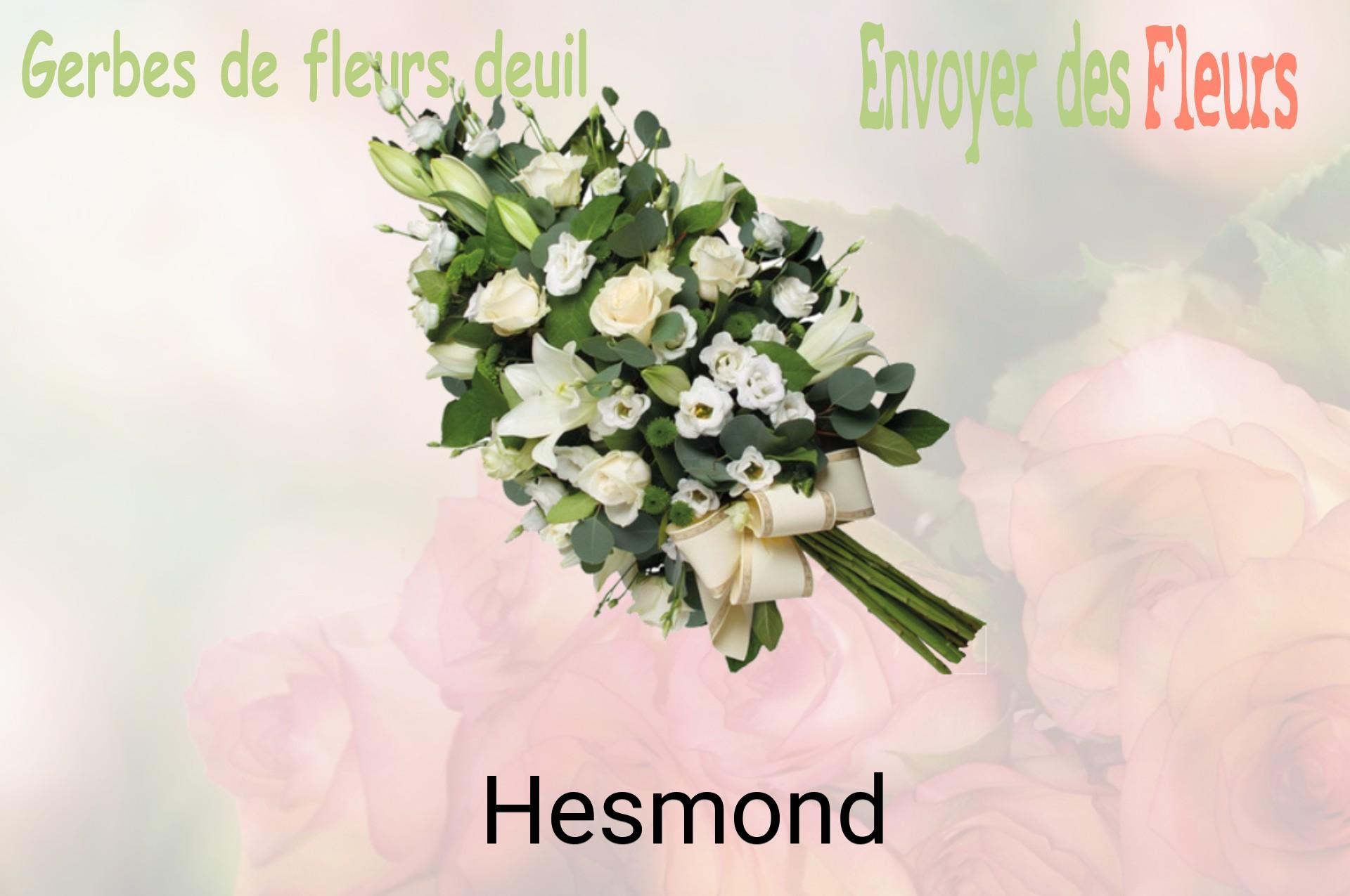 Gerbe de fleurs de deuil livrée à Hesmond
